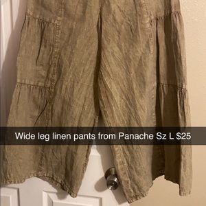 Linen wide leg pants